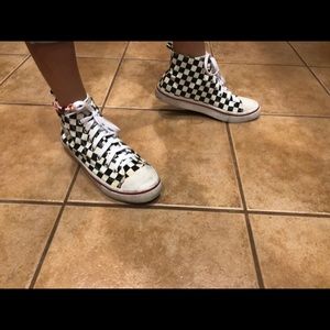 Forever 21 Mickey stomper checkered high tops